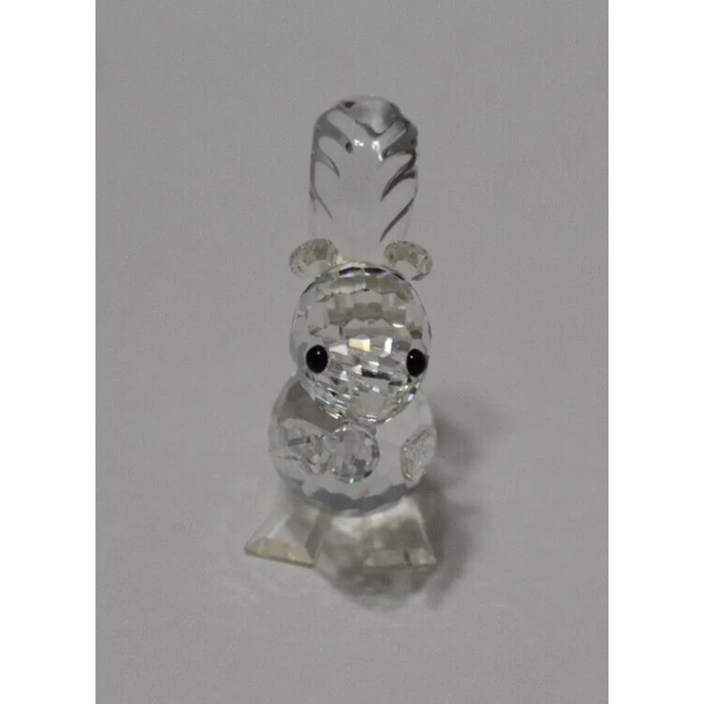 Swarovski Woodland Friends Silver Sparkling Crystal Squirrel Figurine Retired